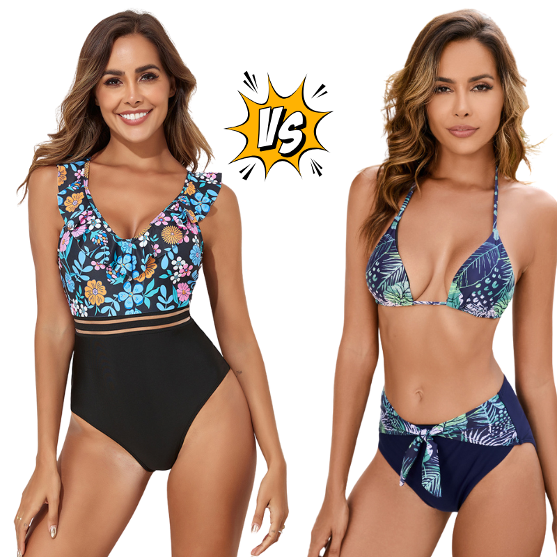 цели бански или от две части, цял бански, танкини