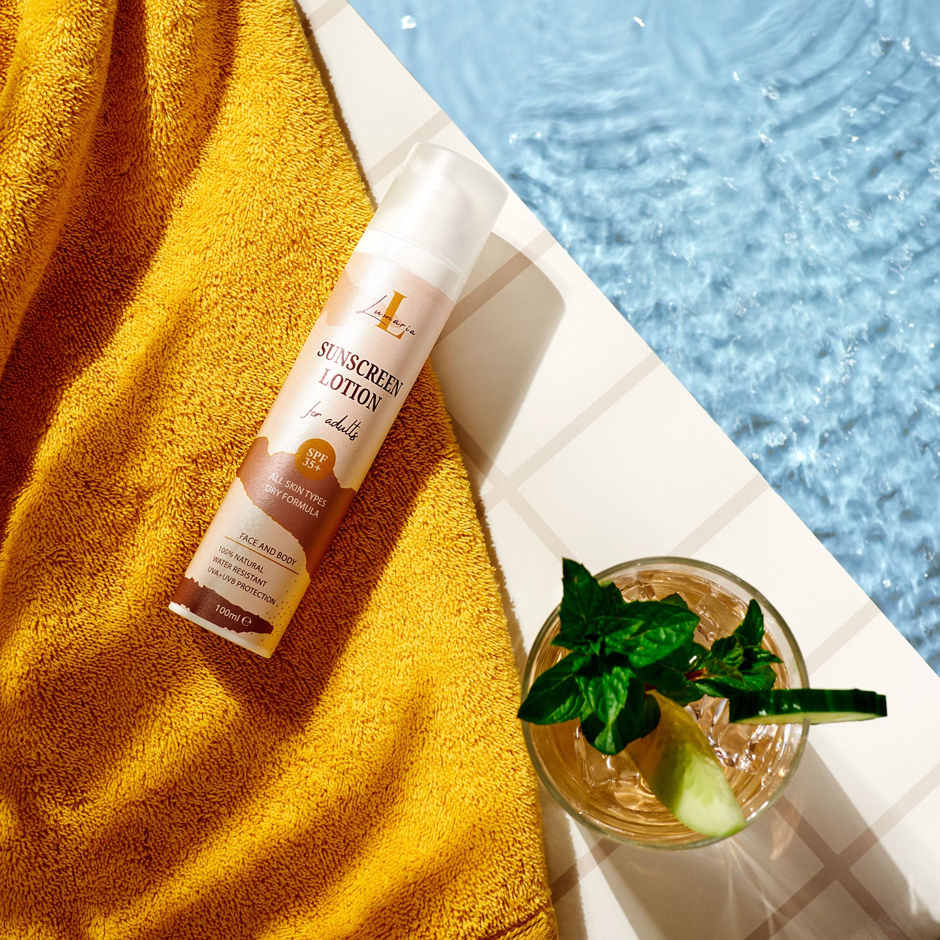 100% натурална слънцезащита SPF35+ с прозрачен ЦИНК.