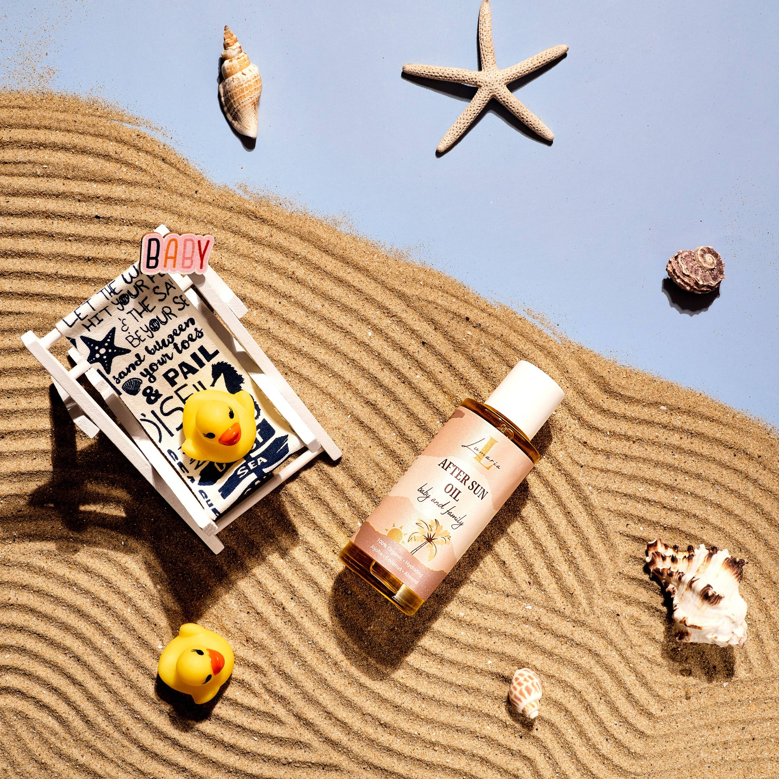 100% био-натурално олио за след слънце за бебета, деца и възрастни.