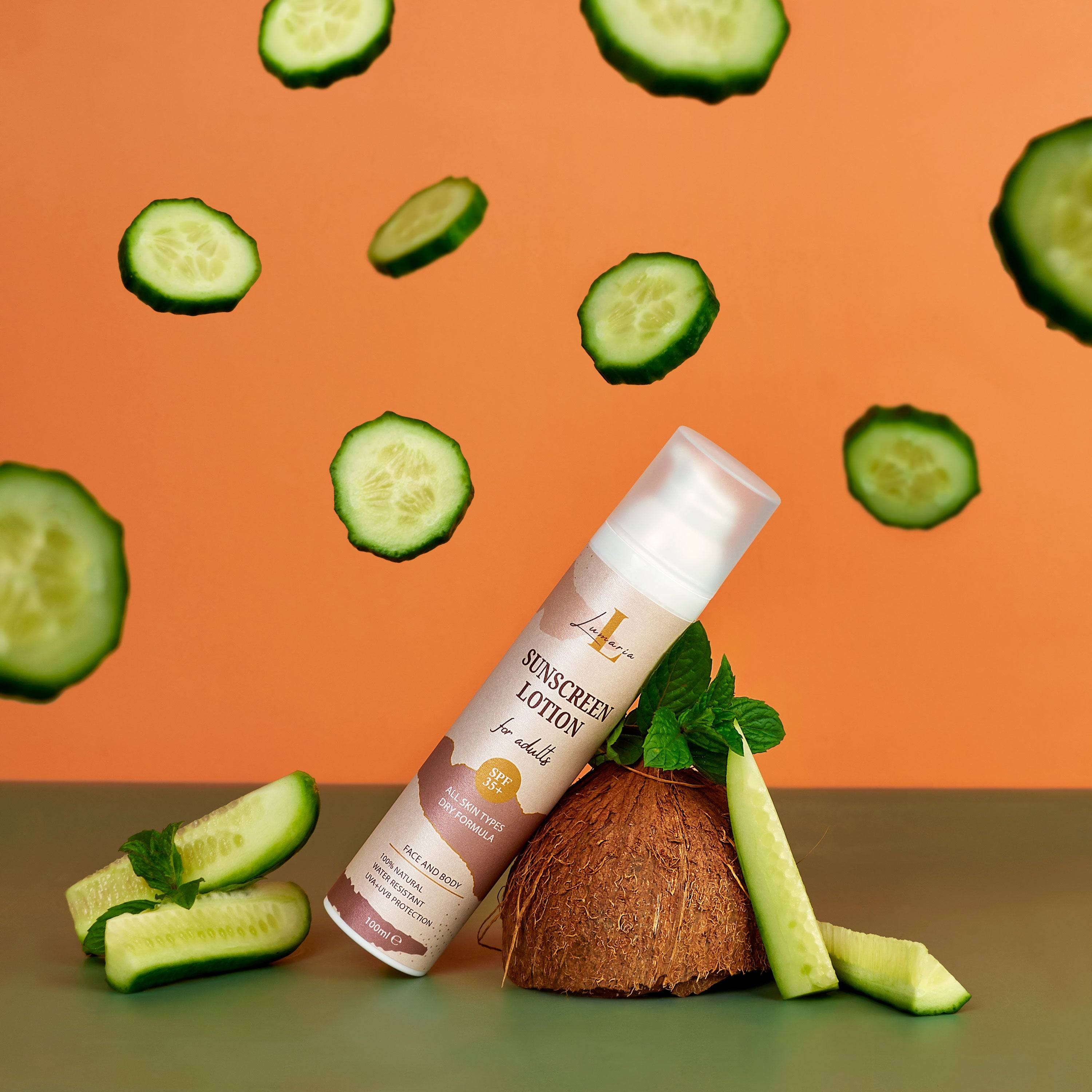 100% натурална слънцезащита SPF35+ с прозрачен ЦИНК.